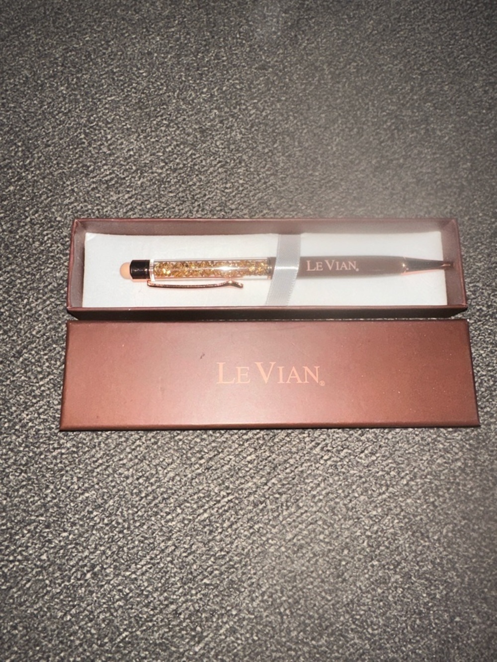 Collectibile ❤️ LeVian Brown Crystal / Diamond Themed  Pen With Stylus Tip  NEW